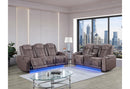 U8000 BROWN PWR REC SOFA/PWR CONSOLE REC LOVESEAT W/PHR