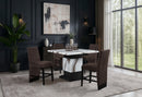 D12 BAR TABLE AND 4 D12 BROWN BAR STOOLS - Furniture Center (NY)