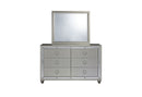 RILEY SILVER KING BED, DRESSER, MIRROR, NIGHTSTAND - Furniture Center (NY)