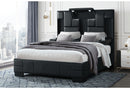 OSCAR BLACK QUEEN BED NO WOOD TRIM - Furniture Center (NY)