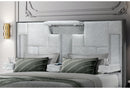 OSCAR GREY KING BED NO WOOD TRIM - Furniture Center (NY)