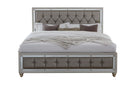 RILEY SILVER KING BED, 2 DRESSERS, MIRROR AND 2 NIGHTSTANDS - Furniture Center (NY)