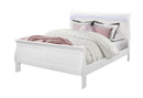 CHARLIE WHITE QUEEN BED WITH LED, DRESSER, MIRROR AND NIGTHSTAND - Furniture Center (NY)