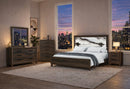 HARMONY BROWN KING BED WITH LED