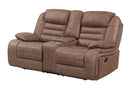 U2250 BROWN CONSOLE RECLINING LOVESEAT - Furniture Center (NY)