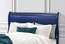 CHARLIE BLUE QUEEN BED WITH LED, DRESSER, MIRROR, NIGHTSTAND - Furniture Center (NY)