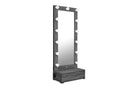 LEXI GREY TALL MIRROR WITH DRAWER AND SPEAKERS - Furniture Center (NY)
