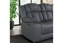 U7068 GREY 10 PWR REC SOFA/PWR CON REC LOVESEAT WITH LED - Furniture Center (NY)