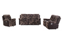 U6028 BROWN RECLINING SOFA/CONSOLE RECLINING LOVESEAT/GLIDER RECLINER - Furniture Center (NY)
