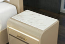 GENESIS GOLD QUEEN BED WITH LED - Furniture Center (NY)
