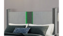 LOGAN SILVER KING BED WITH LED AND SPEAKERS - Furniture Center (NY)