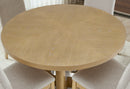 D3124 NATURAL DINING TABLE 48" AND 6 D1248 DINING CHAIR