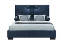 OSCAR NAVY BLUE KING BED NO WOOD TRIM