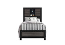 LISBON GREY/BLACK BOOKCASE TWIN BED - Furniture Center (NY)