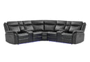 UM02 BLACK SECTIONAL - Furniture Center (NY)