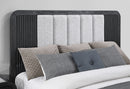BECKETT WHITE/BLACK QUEEN BED GROUP WITH COOLER & SPEAKER - Furniture Center (NY)