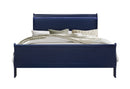 CHARLIE BLUE KING BED WITH LED, DRESSER, MIRROR, NIGHTSTAND - Furniture Center (NY)