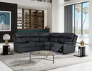 U6026 BLACK PU 72A RIGHT ARM FACING SECTIONAL WITH LED AND SPEAKER - Furniture Center (NY)
