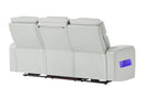 U8611 BLANCHE SILVER PWR REC SOFA WITH PHR AND LED