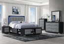 EMMA BLACK/GREY QUEEN BED GROUP - Furniture Center (NY)
