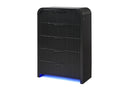 BECKETT WHT/BLK CHEST W/ LED - Furniture Center (NY)