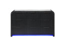 BECKETT WHT/BLK DRESSER W/ LED - Furniture Center (NY)