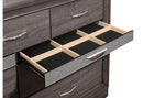 SEVILLE GREY KING BED DRESSER MIRROR NIGHTSTAND - Furniture Center (NY)