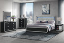 SOLEIL CHARCOAL QUEEN BED GROUP WITH COOLER AND SPEAKER - Furniture Center (NY)
