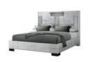OSCAR GREY QUEEN BED NO WOOD TRIM - Furniture Center (NY)