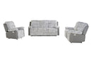 U6028 GREY RECLINING SOFA/CONSOLE RECLINING LOVESEAT/GLIDER RECLINER - Furniture Center (NY)