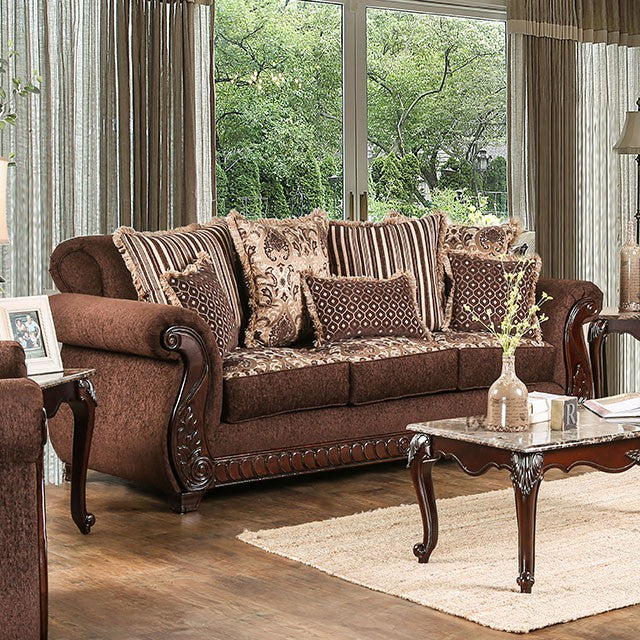 Tabitha Sofa Brown - Furniture Center (NY)