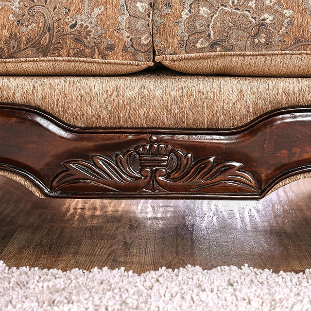 NICANOR Tan/Gold Sofa - Furniture Center (NY)