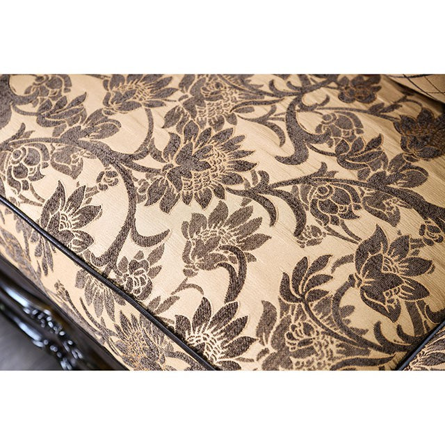 Quirino Tan/Dark Brown Sofa - Furniture Center (NY)