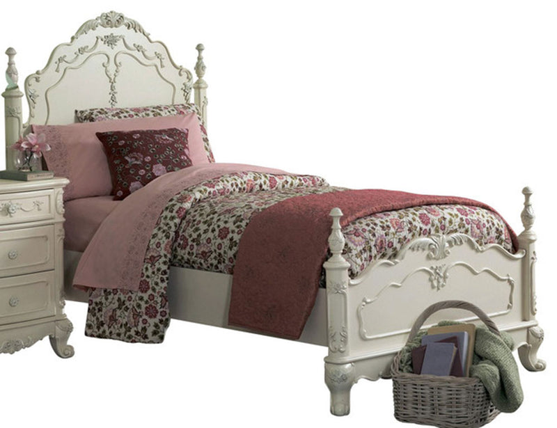 Homelegance Cinderella Queen Poster Bed in Antique White image