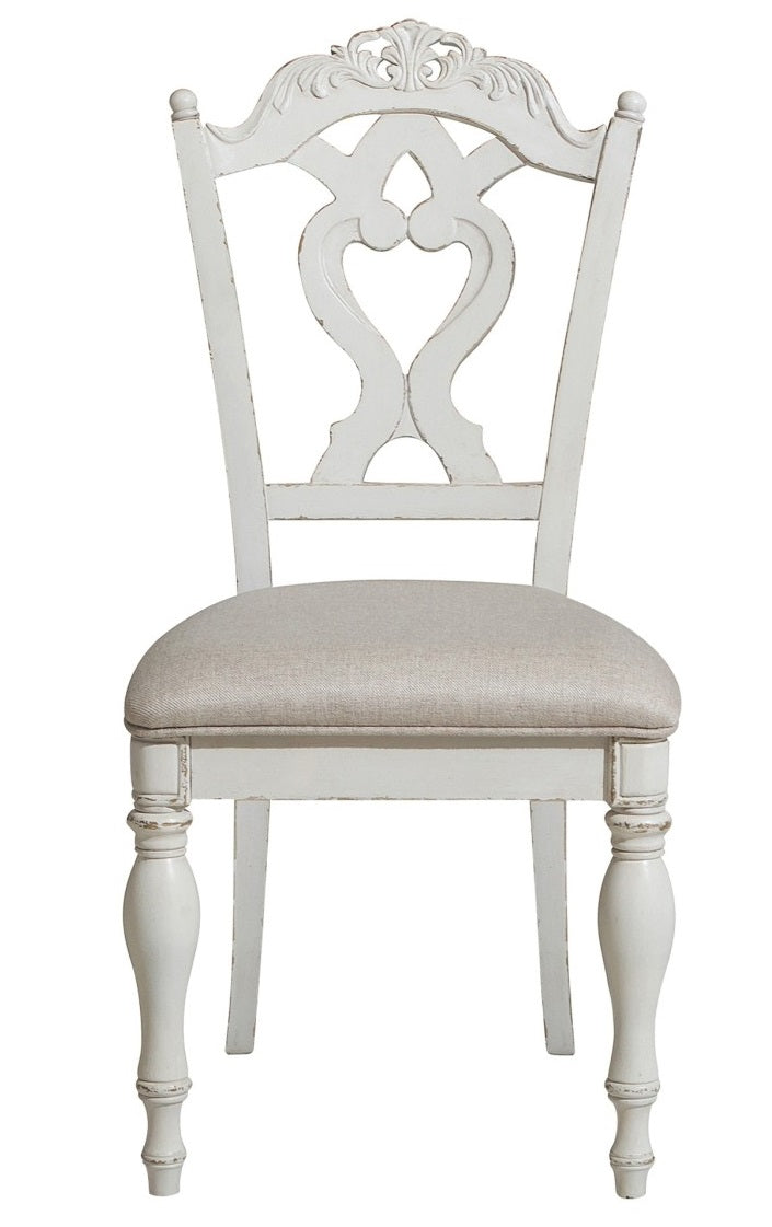 Homelegance Cinderella Chair in Antique White with Grey Rub-Through image