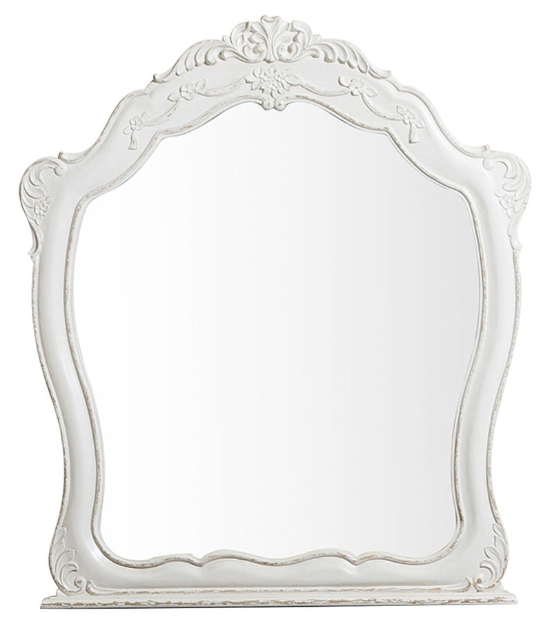Homelegance Cinderella Mirror in Antique White with Grey Rub-Through image
