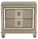 Homelegance Furniture Loudon 2 Drawer Nightstand in Champagne Metallic 1515-4 image