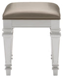 Homelegance Avondale Vanity Stool in Silver 1646-14 image