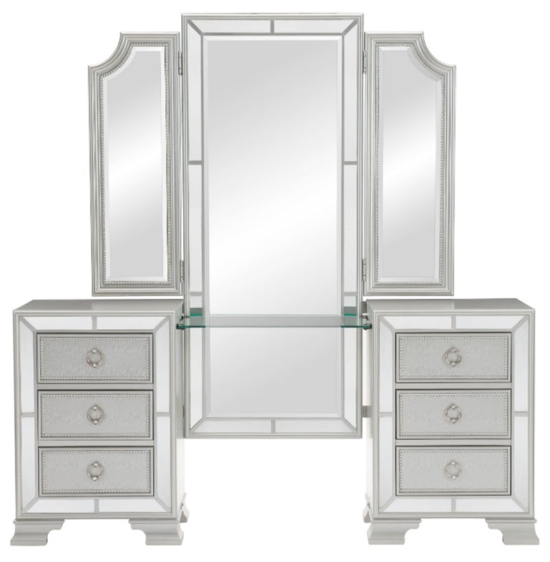 Homelegance Avondale Vanity Dresser with Mirror in Silver 1646-15 image