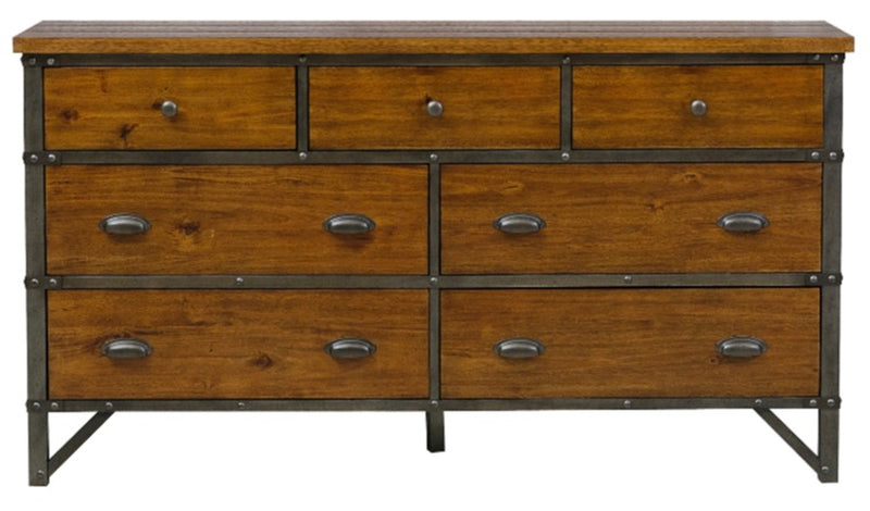 Homelegance Holverson Dresser in Rustic Brown & Gunmetal 1715-5 image