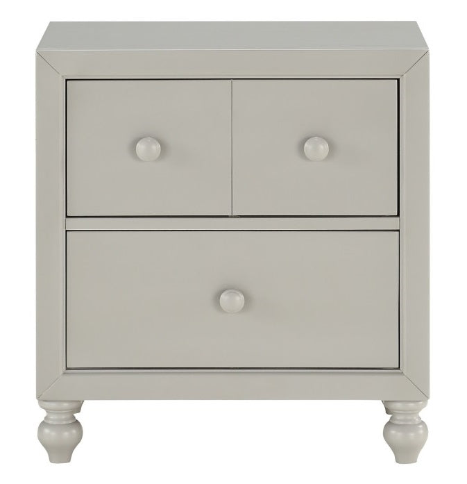 Homelegance Wellsummer 2 Drawer Nightstand in Gray 1803GY-4 image