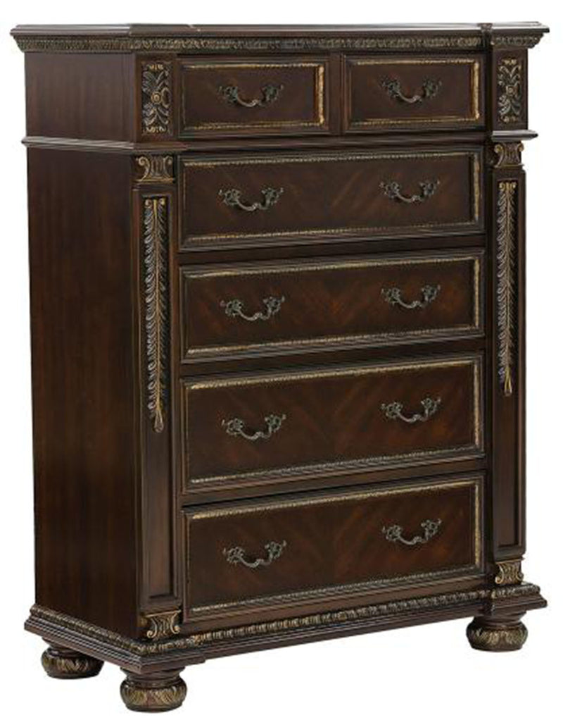 Homelegance Catalonia 5 Drawer Chest in Cherry 1824-9 image