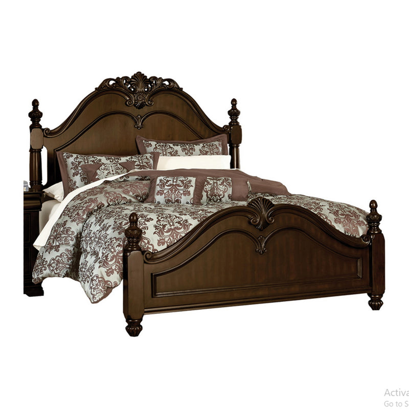 Homelegance Mont Belvieu King Panel Bed in Dark Cherry image