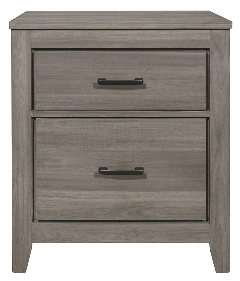 Homelegance Waldorf 2 Drawer Nightstand in Dark Gray 1902-4 image