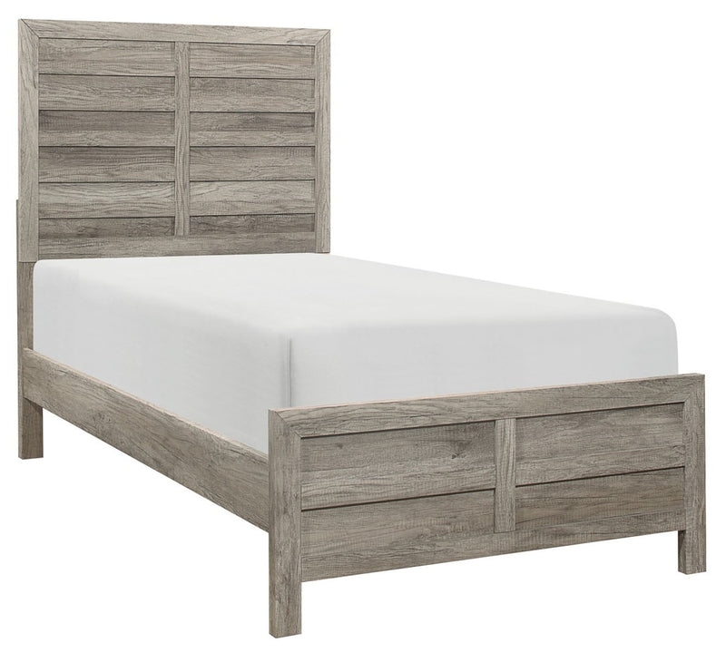 Homelegance Furniture Mandan Twin Panel Bed in Weathered Gray 1910GYT-1* image