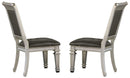 Homelegance Bevelle Side Chair in Silver (Set of 2) image