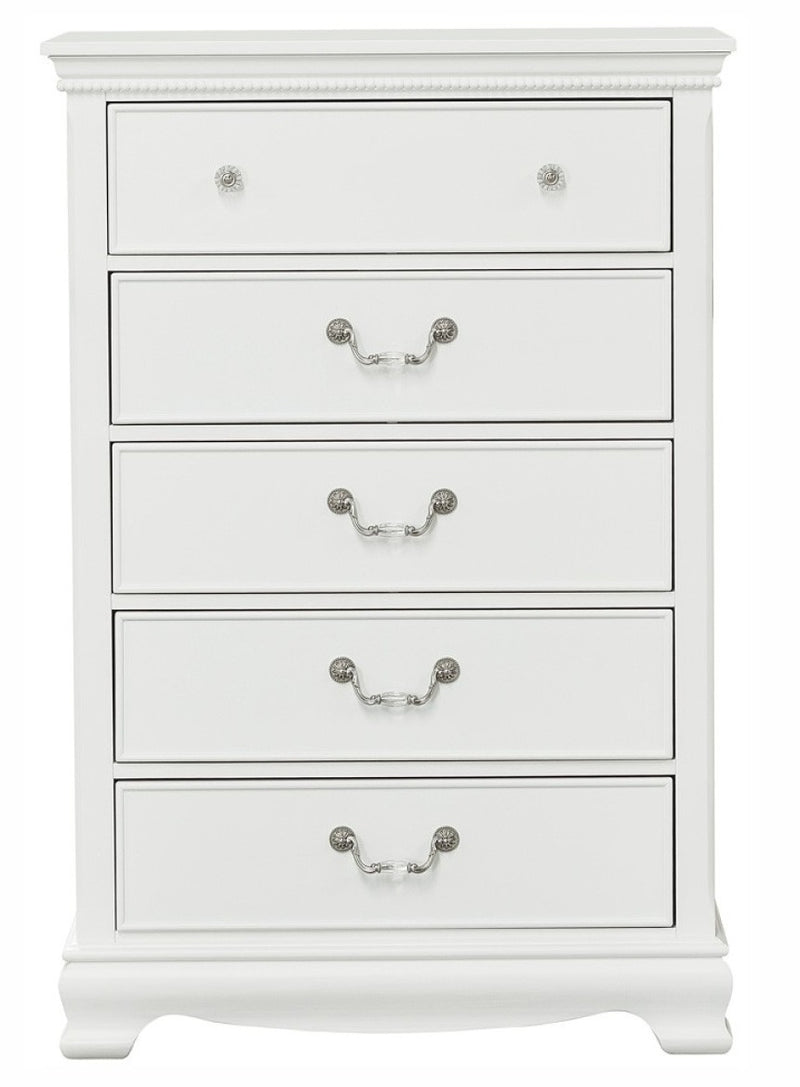 Homelegance Lucida 5 Drawer Chest in White 2039W-9 image