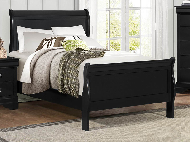 Homelegance Mayville Twin Sleigh Bed in Black image