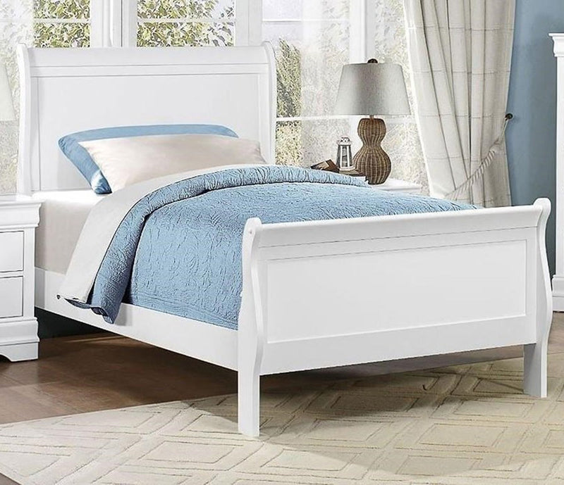 Homelegance Mayville Twin Sleigh Bed in White image