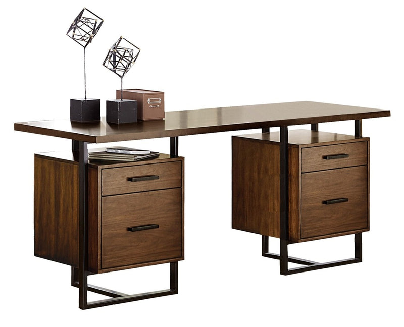 Homelegance Sedley Writing Desk with Two Cabinets in Walnut 5415RF-15* image